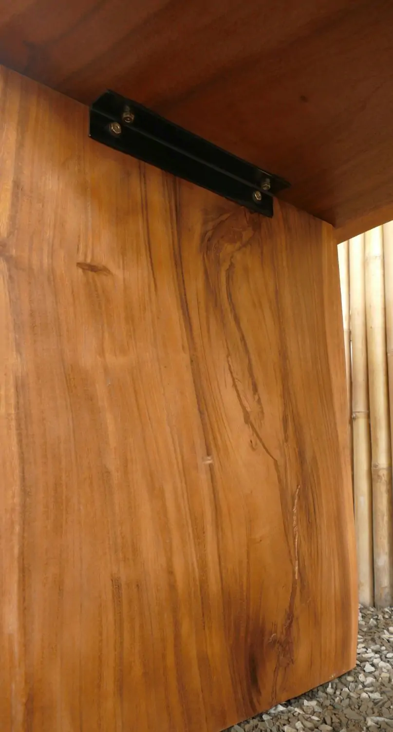  Product image 5 of the product “Natural Wood Table suar with wooden legs, 254.5.cm length, 95cm width, 78cm height. Table top 7cm thickness ”